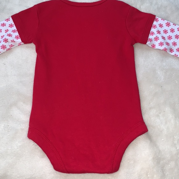2 Holiday Snow Onesies 0-3M Children’s Place Holiday Time EUC - Picture 7 of 8